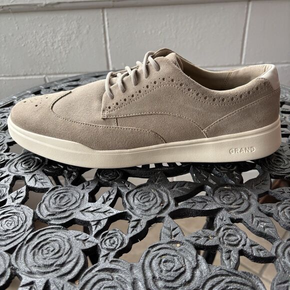 Cole Haan Grand Crosscourt Wingtip Beige Suede Shoes Size 12 M Sneakers C36069 - Picture 5 of 12